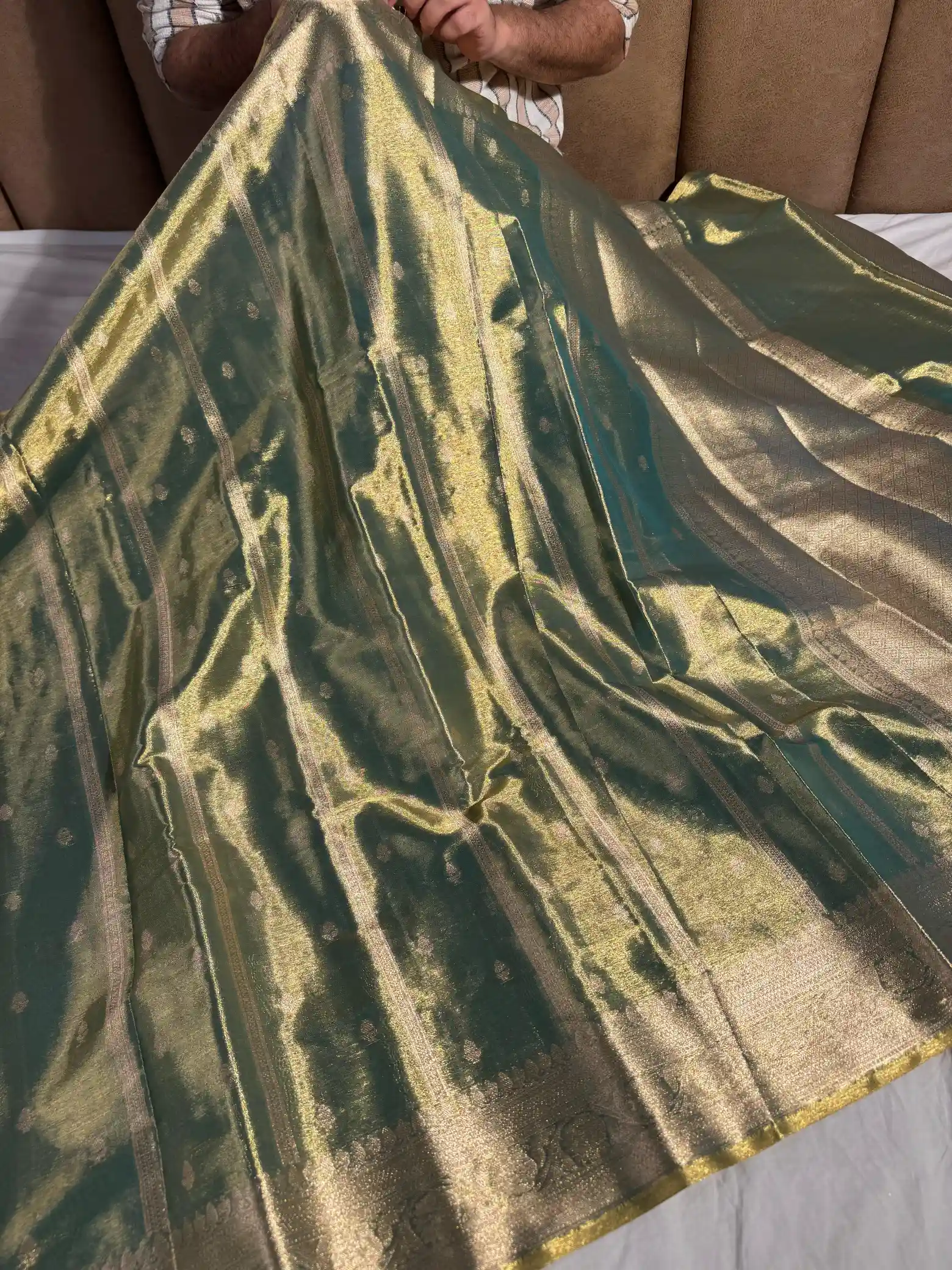 Premium Banarasi Copper Silk Saree - Image 2