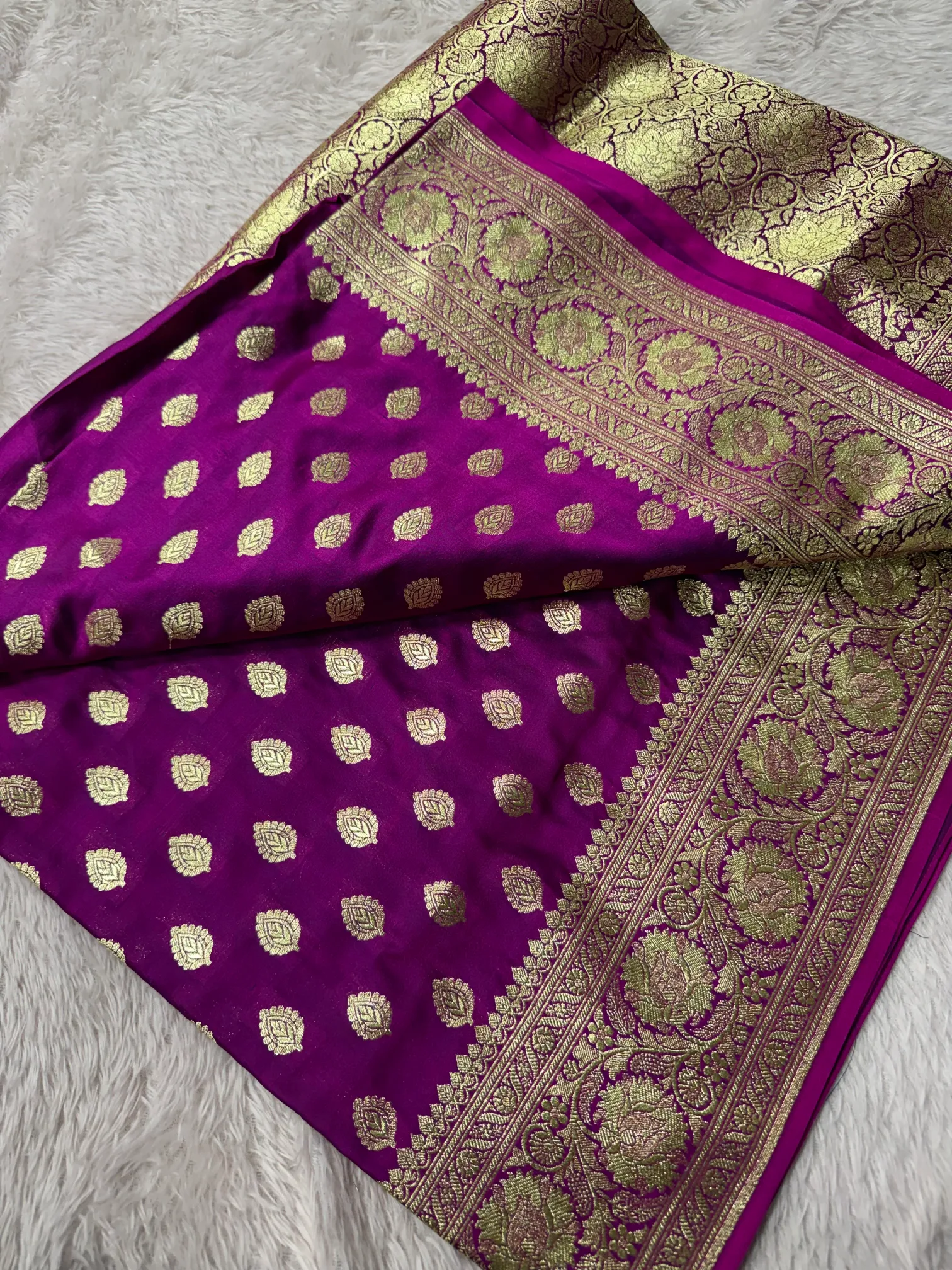 Premium Satin Silk Bridal Banarasi Saree
