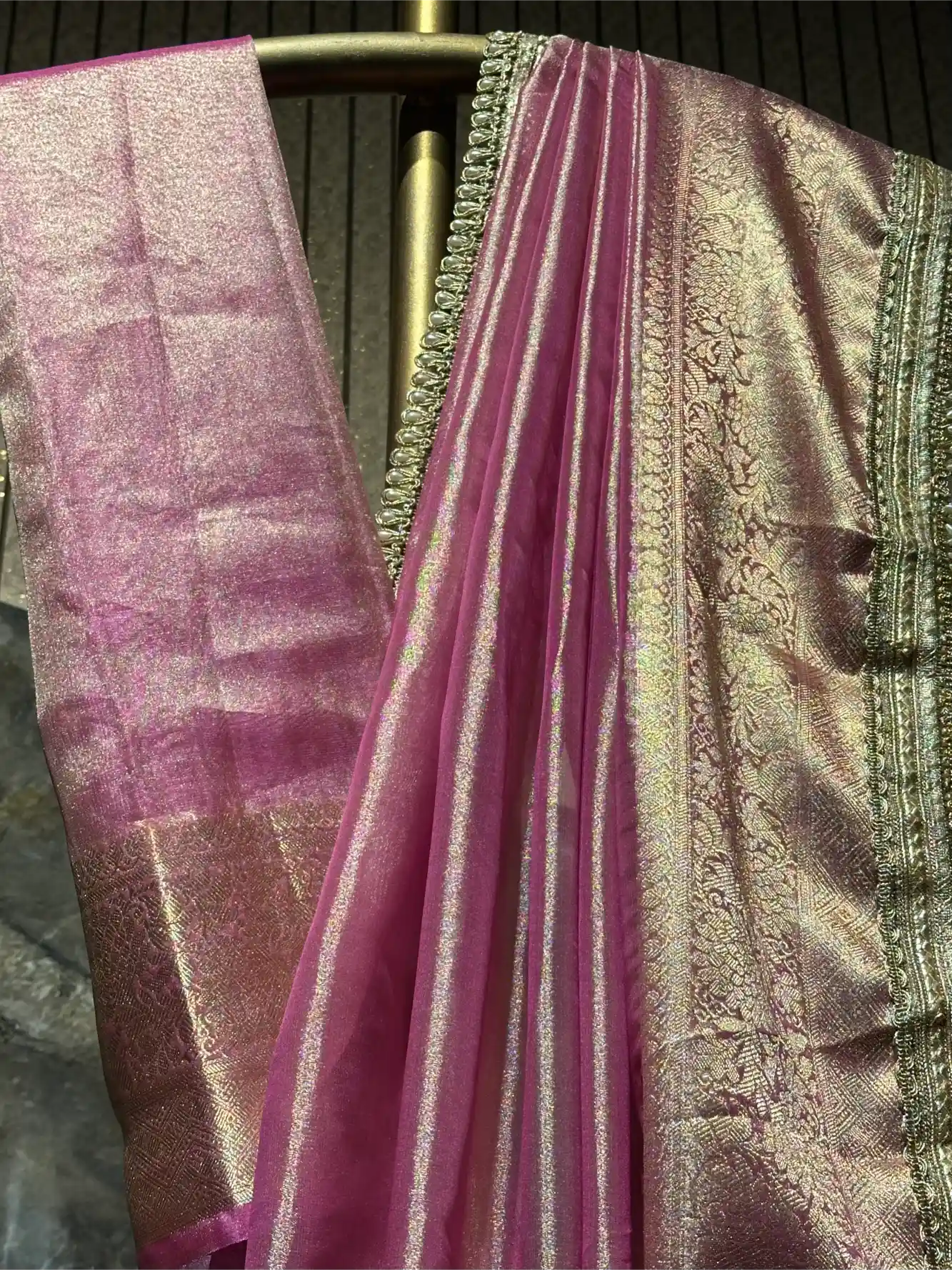 Ready To Wear Janhvi Kapoor tissue designer saree - Image 4