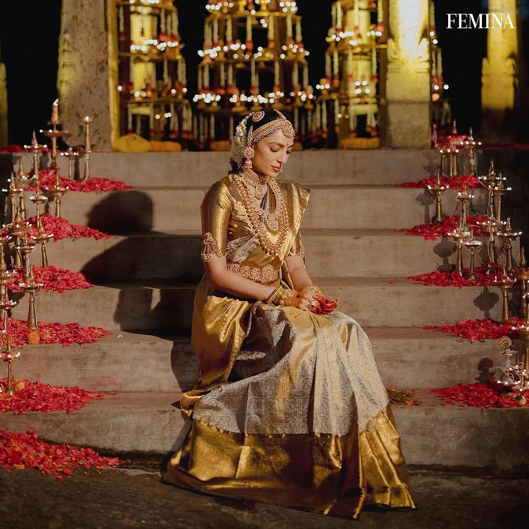Shobhita Ma'am inspired premium kanjivaram tissue silk saree - Image 5